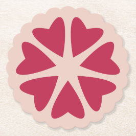 核ハート – マゼンタレッド – イメージ。 ペーパーコースター