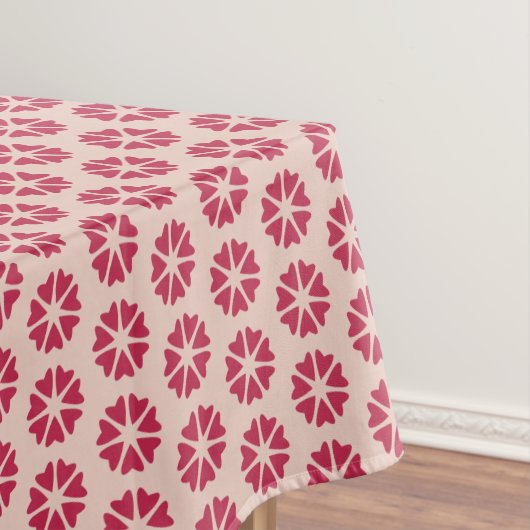 核ハート – マゼンタレッド – シームレスパターン。 テーブルクロス (インサイチュ)