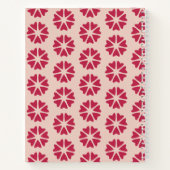 核ハート – マゼンタレッド – シームレスパターン。 ノートブック (裏面)