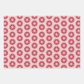 核ハート – マゼンタレッド – シームレスパターン。 ラッピングペーパーシート (正面2)