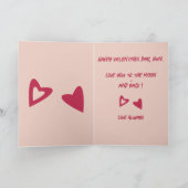 核ハート – マゼンタ – ハッピーバレンタイン！カード カード (内部)