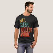 核ビジョン食べ暗号睡眠核ビジョン表示 Tシャツ (正面フル)