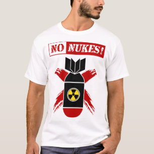 核兵器なし  アンチ核兵器！ Tシャツ