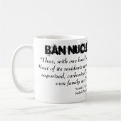 核兵器節子木曜日ノーベル演説を禁止する コーヒーマグカップ (左)