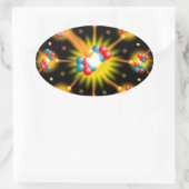 核分裂科学 楕円形シール (バッグ)