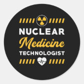核医学技術者素晴らしい技術放射線学 ラウンドシール (正面)
