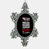 核医学技術者 スノーフレークピューターオーナメント (左)