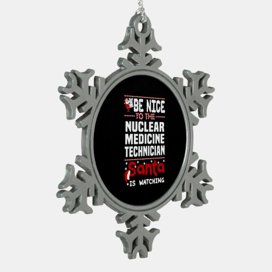 核医学技術者 スノーフレークピューターオーナメント (左)