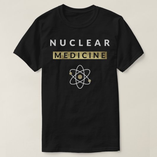 核医学放射線科おもしろい放射線医学ラジオ Tシャツ (デザイン正面)