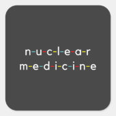 核医学核医学おもしろい放射線学 スクエアシール (正面)