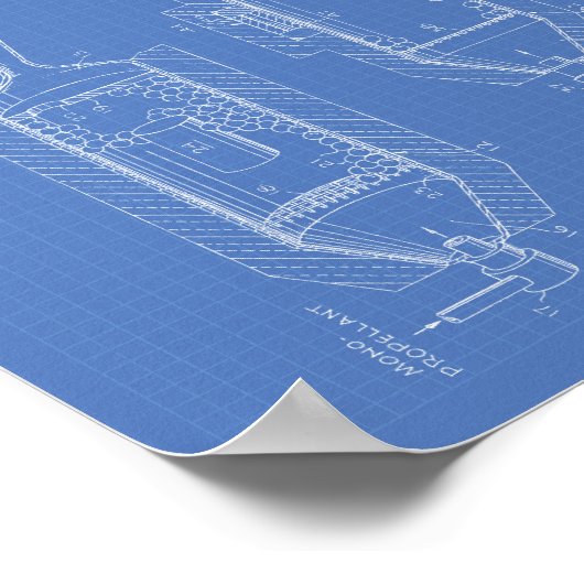 核同位体機関1963年特許技術青写真 ポスター (角)