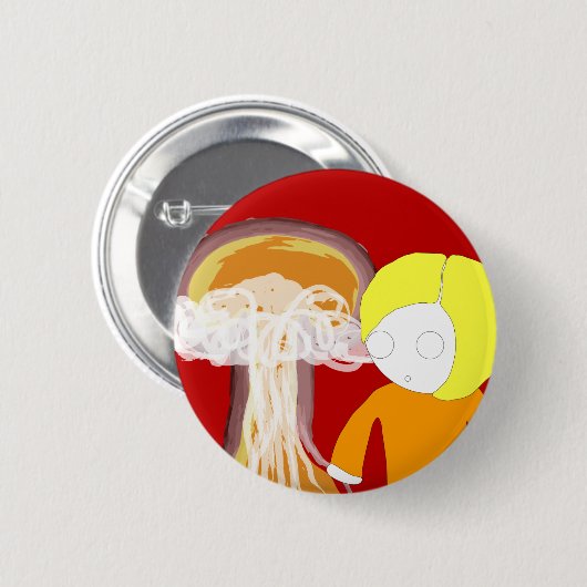 核女の子 缶バッジ (正面&裏面)