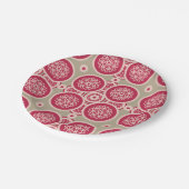 核成長 – マゼンタをライとして – シームレスなパターン ペーパープレート (アングル)