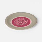核成長 – マゼンタをライとして – シームレスなパターン ペーパープレート (アングル)