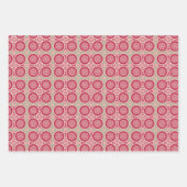 核成長 – マゼンタをライとして – シームレスなパターン ラッピングペーパーシート (正面3)