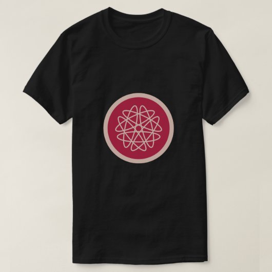 核成長 – マゼンタをライとして – シームレスなパターン Tシャツ (デザイン正面)