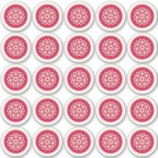 核成長 - ライ麦にマゼンタ。カスタムステッカー。 シール (正面)