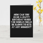 核戦争WW3誕生日カード カード (黄色い花)