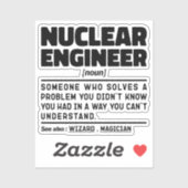 核技術者名詞学生出おもしろい学 シール (シート)