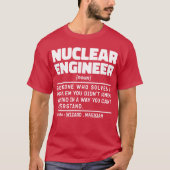 核技術者名詞学生出おもしろい学 Tシャツ (正面)