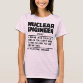 核技術者名詞学生出おもしろい学 Tシャツ (正面)