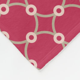 核接続性 – マゼンタ – シームレスパターン フリースブランケット