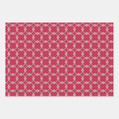 核接続性 – マゼンタ – シームレスパターン ラッピングペーパーシート (正面3)