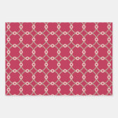 核接続性 – マゼンタ – シームレスパターン ラッピングペーパーシート (正面)