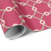 核接続性 – マゼンタ – シームレスパターン。 ラッピングペーパー (ロールコーナー)