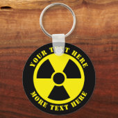 核放射性シンボルブラック&イエロー核 キーホルダー (正面)