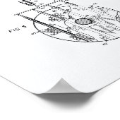 核水噴射エンジン1959アートホワイト紙 ポスター (角)