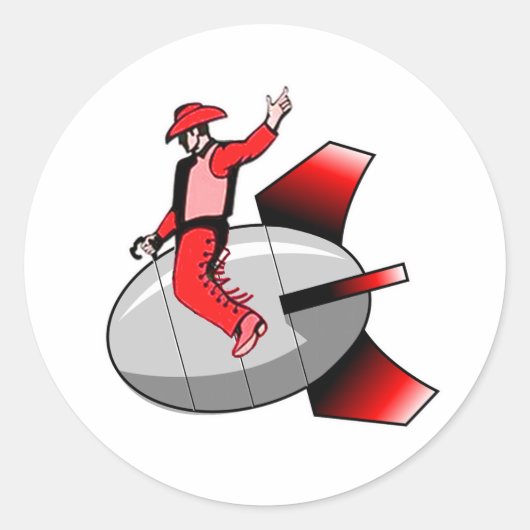 核爆弾に乗る ラウンドシール (正面)