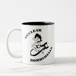 核爆弾のカフェインの原子格納容器の単位 ツートーンマグカップ