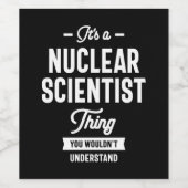 核科学者の役職のギフト ワインラベル (シングルラベル)