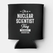 核科学者の役職のギフト 缶クーラー (正面)