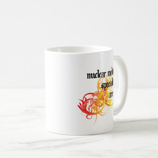 核薬の専門家は熱いです コーヒーマグカップ (正面右)