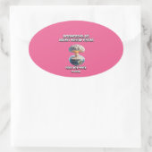 核試国際的験に反対する日。平和。 楕円形シール (バッグ)