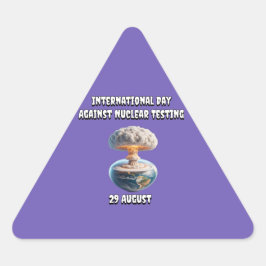 核試国際的験の日 三角形シール