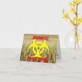 核警告ハッピーバースデー カード (黄色い花)