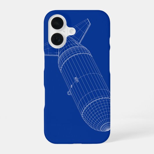核重力爆弾の3Dモデル iPhone 16ケース (裏面)