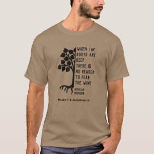 根がアフリカの深い諺の場合 Tシャツ