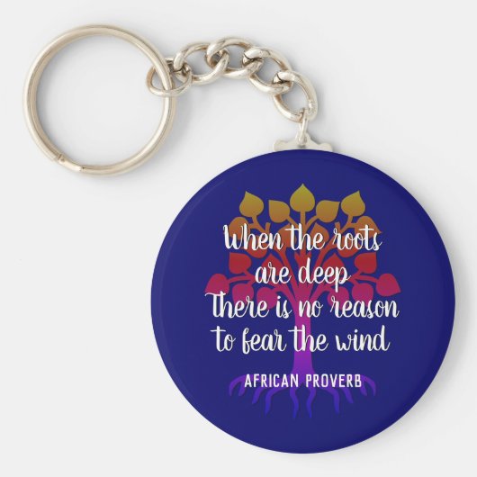 根が深い感動的引用文 キーホルダー (正面)