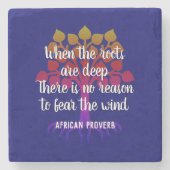 根が深い感動的引用文 ストーンコースター (正面)