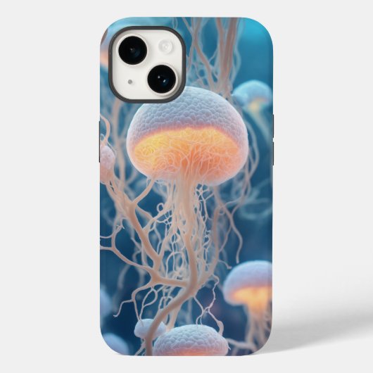 「根のような3Dパステル白色ヒト細胞 Case-Mate iPhoneケース (裏面)