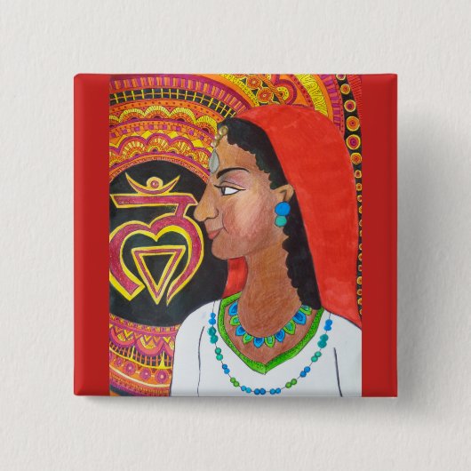 根のチャクラ(逃亡)ボタン 缶バッジ (正面)