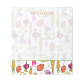 根の野菜はニンジンのカブの芸術をビーツ ノートパッド (正面)