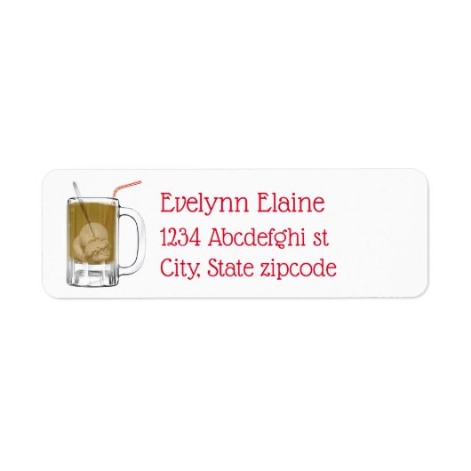 根ビール浮き ラベル (正面)