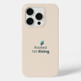 根付いて、上昇するミニマリストのモチベーションポスター iPhone 15 PROケース