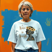 根付き強いママ – ブルーミングシルエットアート Tシャツ