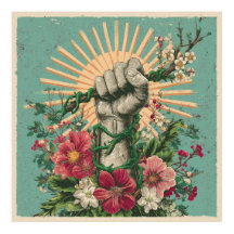 根付き抵抗 – Solarpunk抗議ポスター